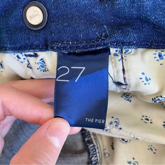 Pilcro Anthropologie Womens Blue Denim The Pier Relaxed Trouser Jeans Size 27 - Picture 14 of 16
